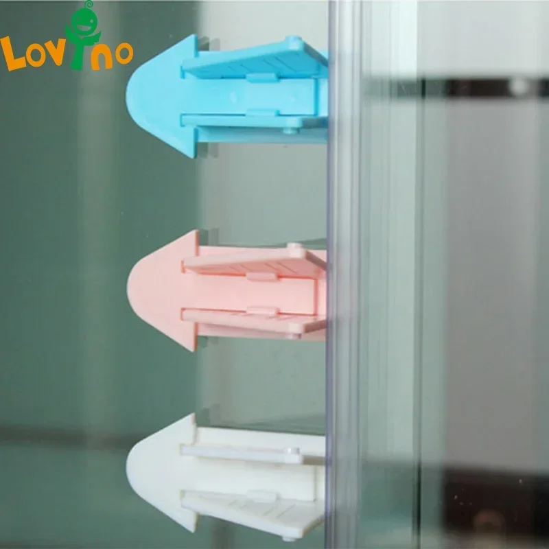 1pcs Baby Safety Lock for Sliding Door Window Children Protection Lock Drawer Cabinet Door Wardrobe Anti-pinch Wings