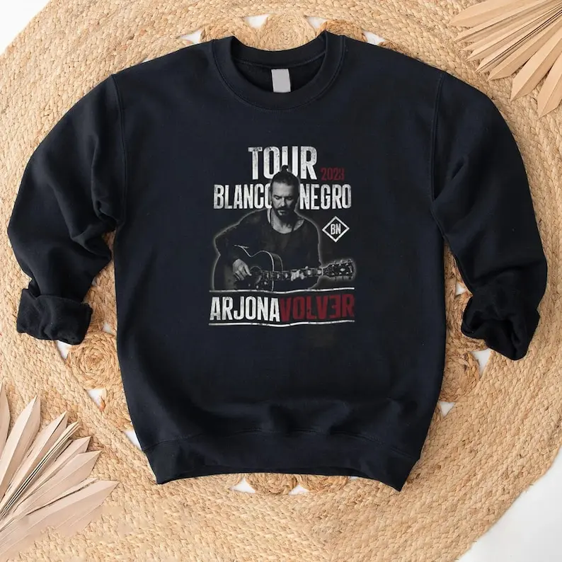 Ricardo Arjona Hoodie Tour Blanco Y Negro Arjona Volver 2023 Women Man Printed Sweatshirt Classic Fan Clothes Ropa Mujer