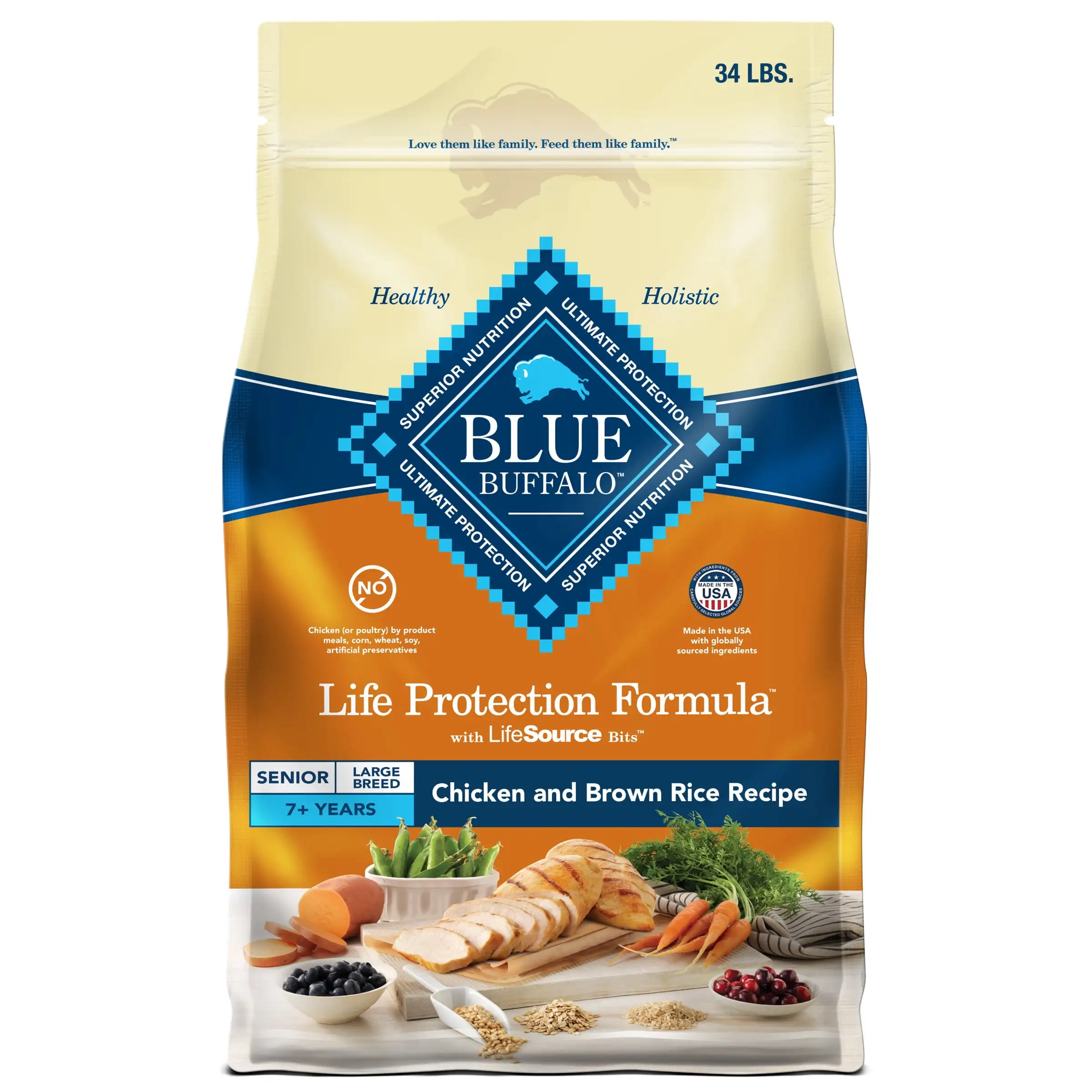 

Life Protection Formula Large Breed Senior Dog Food, Chicken & Rice, 34 Lbs