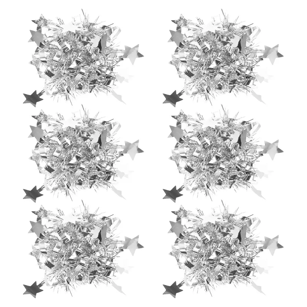 

6 Pcs Wrist Flower Cheerleading Team Items Prom Silver Plastic Competitions Student