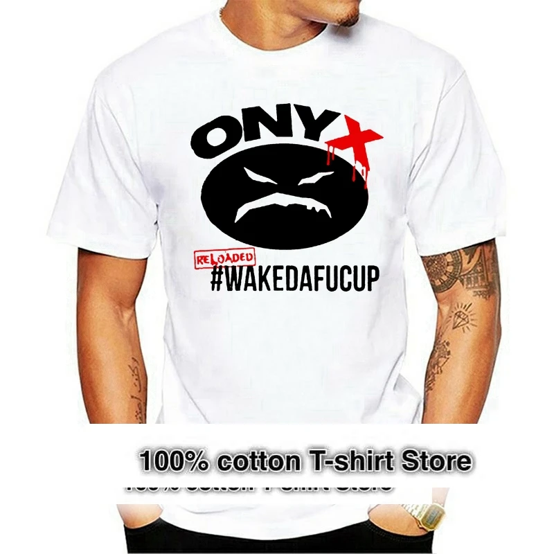 

ONYX WAKEDAFUCUP Rap Hip Hop Music White T shirt 2XL 3xlmen T shirt Tops Size S M L XL Men Women Cartoon Casual Short