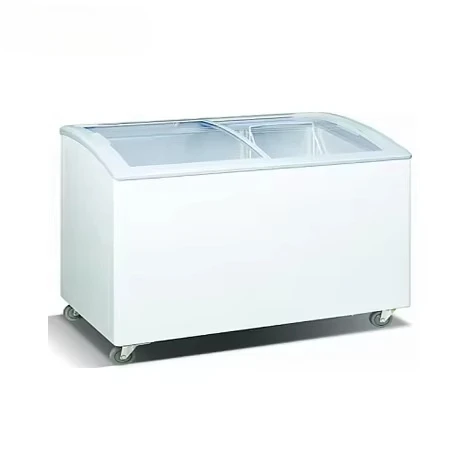 Refrigerator Freezer DDH-208XU(Y) Good Price Big Capacity 208L 110V/60HZ  Commercial  Glass Door Double Doors Chest