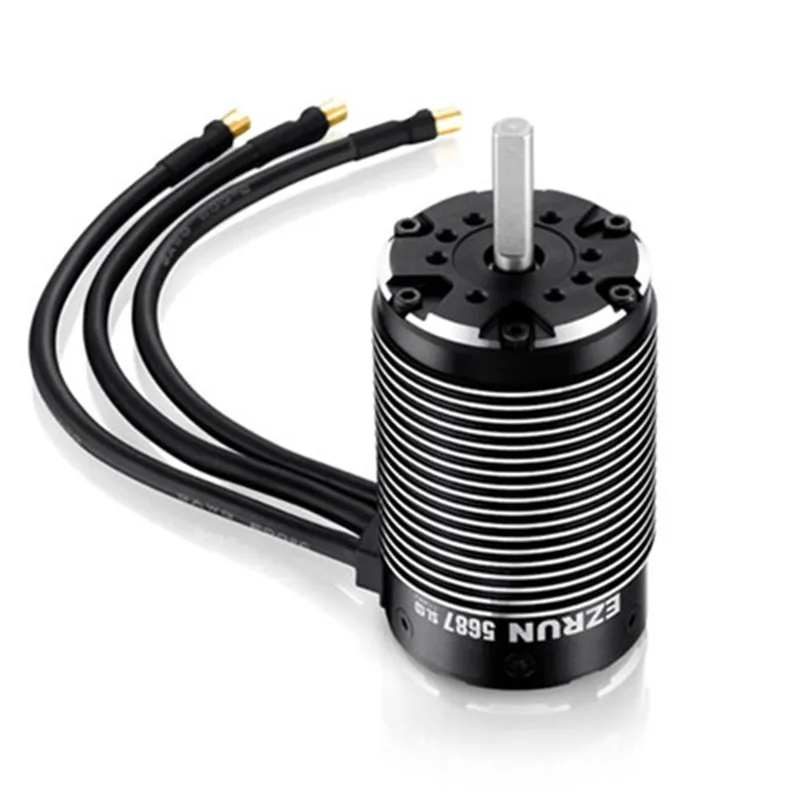 Hobbywing ESC MAX6 V3 160A Brushless + 5687SL 1100KV Motor Set for Light Load RC Models for 1/5th 1/6th Hobbyists