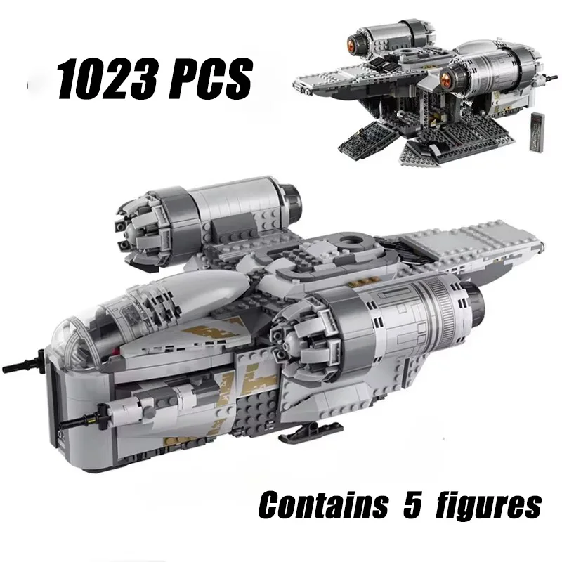 

1023PCS Creative Warship The Razor Crest Building Blocks Include 5 Figures MOC Construction Bricks Toys Gift For Adult Kids