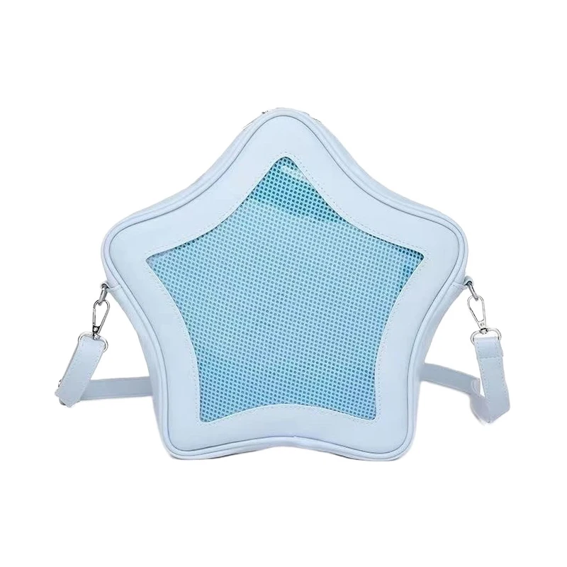 

Funky Kawaii Ita Bag with Anime Star Motif, Two-Dimensional Crossbody Street Chic Ulzzang Shoulder Bag.