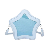 Funky Kawaii Ita Bag with Anime Star Motif, Two-Dimensional Crossbody Street Chic Ulzzang Shoulder Bag.