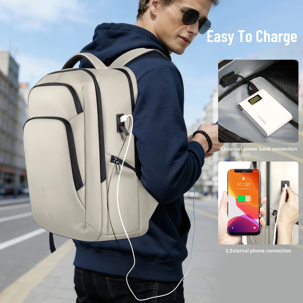 Obrázek 4: HK water-repellent commuter podnikání batoh 17-inch large-capacity muži notebook batoh vysoká kvalita lehoučké elita batoh
