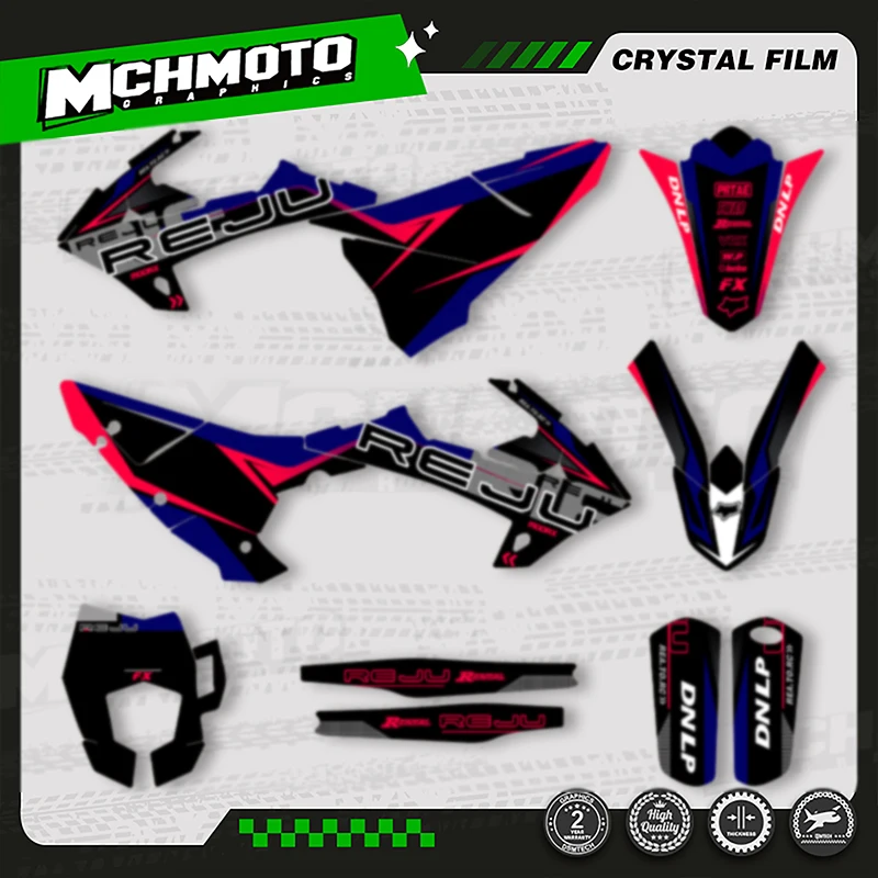 

MCHMFG Custom Team Graphics Backgrounds Decals Stickers Kit For RIEJU MR 300 2020 2021 Number Name Customize 005