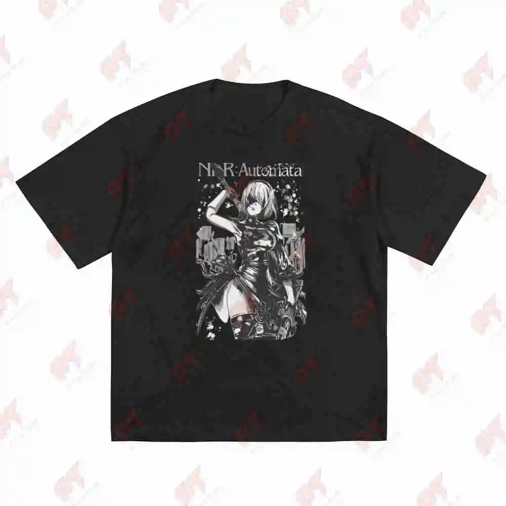 Nier 2B Yorha Gaming Anime Waifu Short Sleeve Tee 100% Cotton T-Shirt