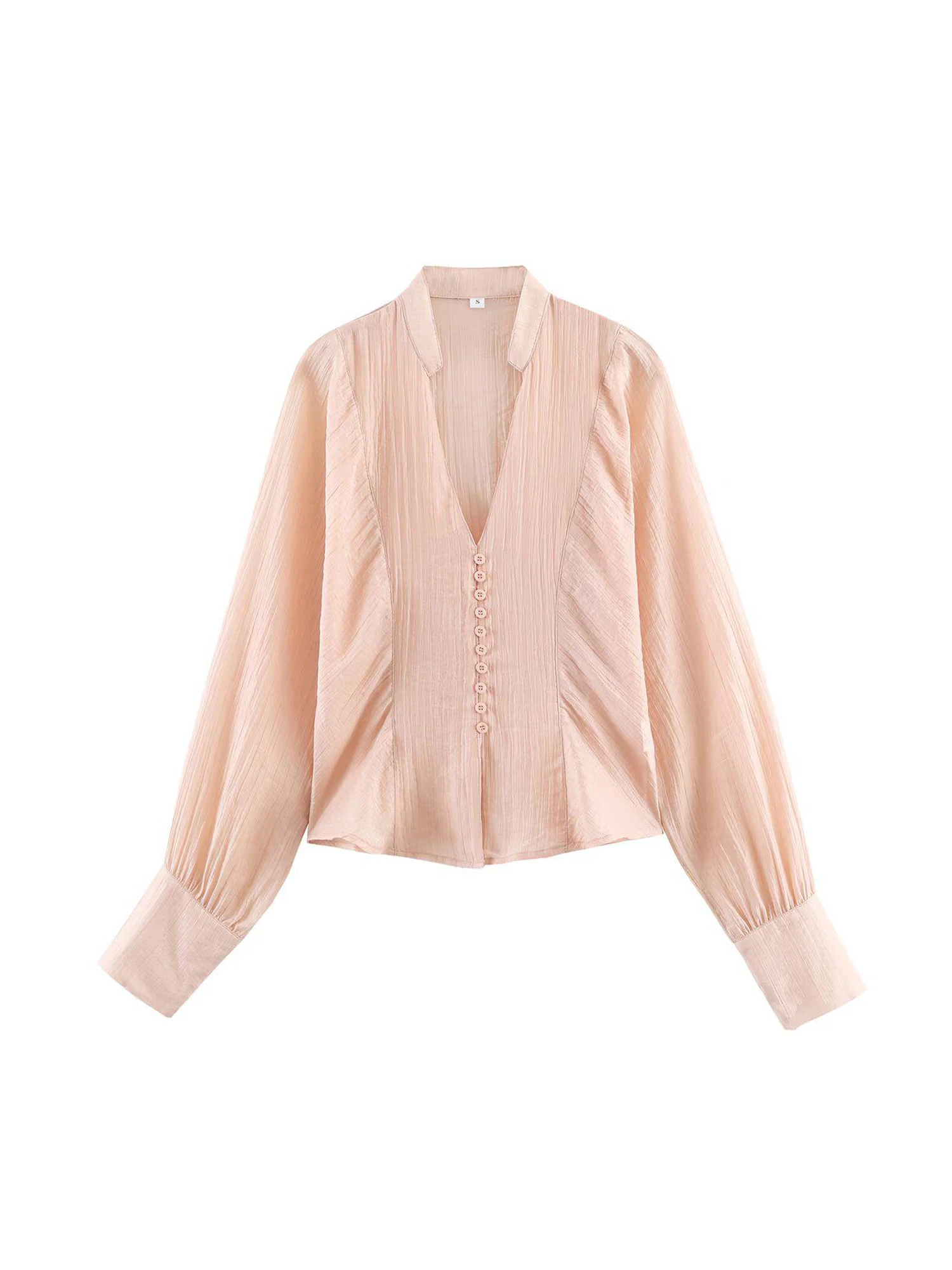 

Женские розовые блузки и рубашки в стиле Y2K, винтажная эстетика 2000-х, элегантная рубашка с длинным рукавом и V-образным вырезом для женщин, одежда весна-осень 2026