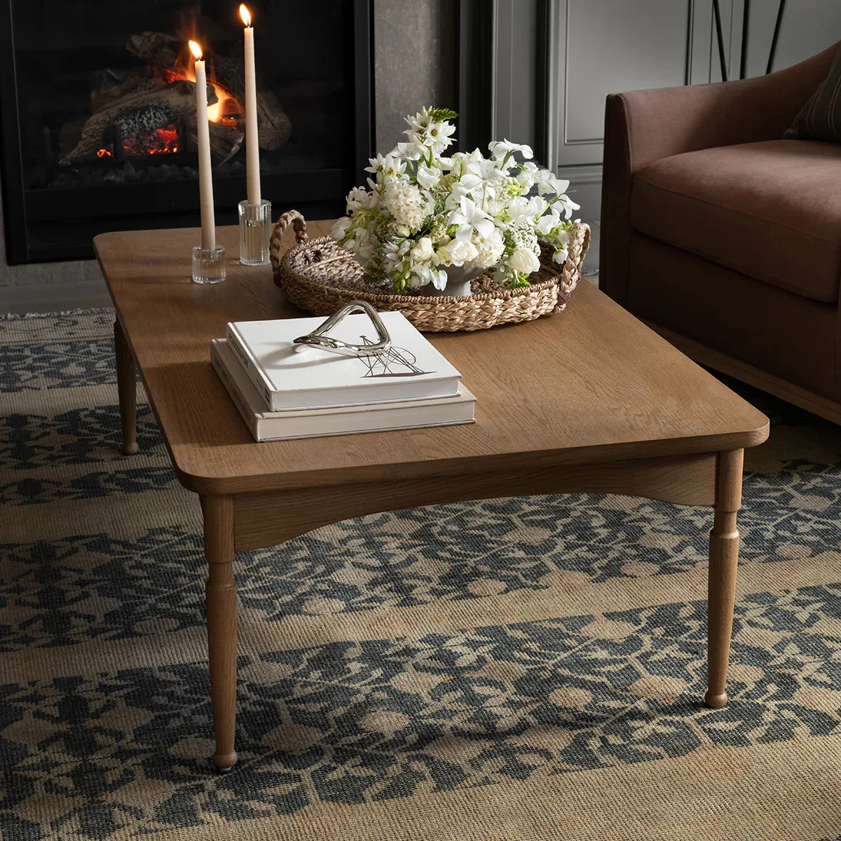 ✘x American Designer Retro Wabi-sabi Style Solid Wood Coffee Table for Home Living Room Cafe Hotel or Apartment Use&
