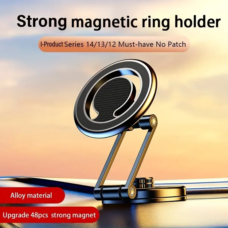 1080 Rotate Magnetic Car Phone Holder Stand 2023 New Desk Notbeook Magnet Smart phone Foldable Bracket For iPhone Samsung Xiaomi