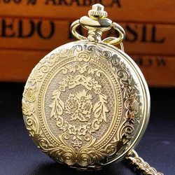 Reloj de bolsillo de cuarzo para hombre y mujer, accesorio masculino de pulsera de lujo con diseño minimalista, personalizado, Estilo Vintage dorado, regalo único