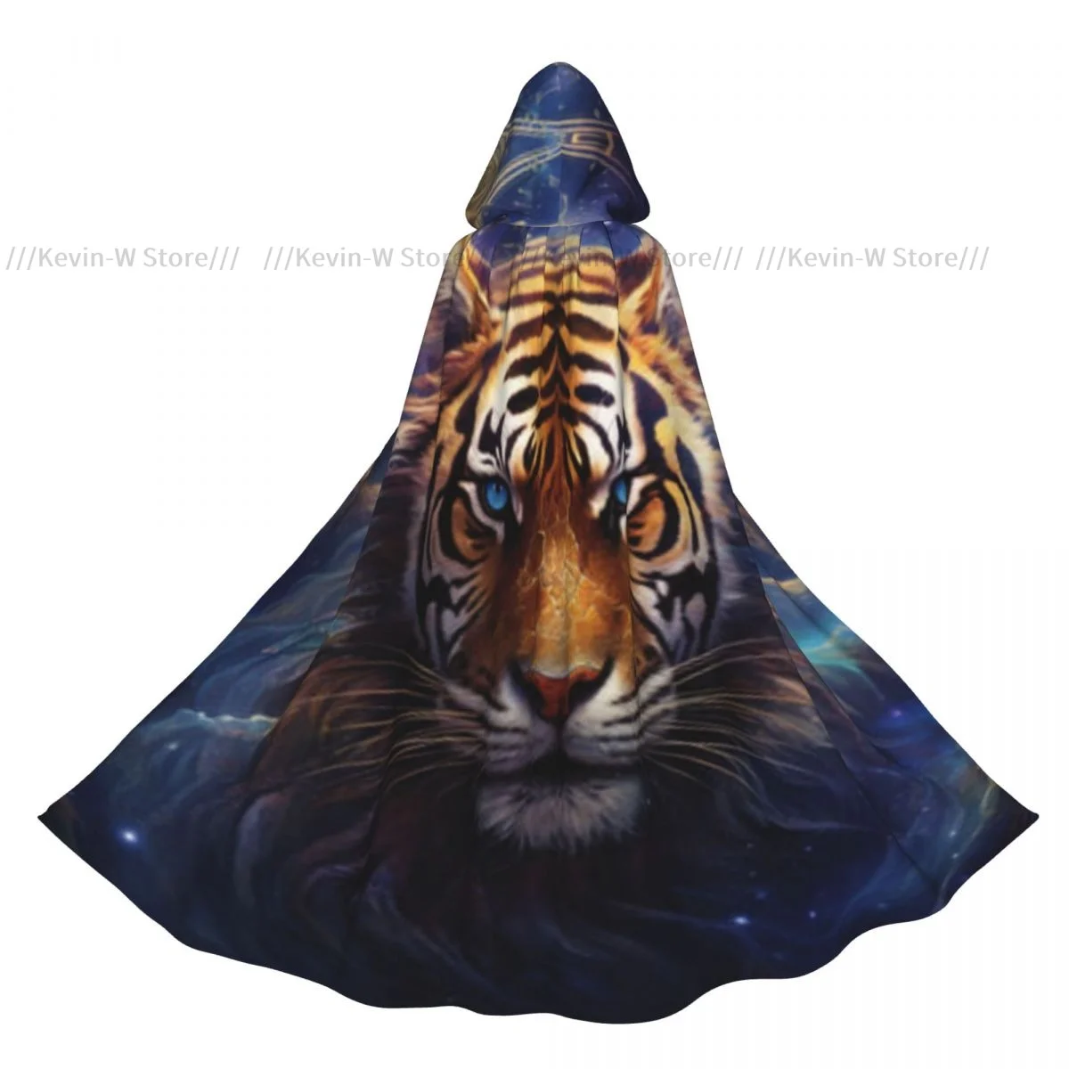 

Unisex Adult Tiger Astral Traveler Exploring The Cosmos Cloak with Hood Long Witch Costume Cosplay