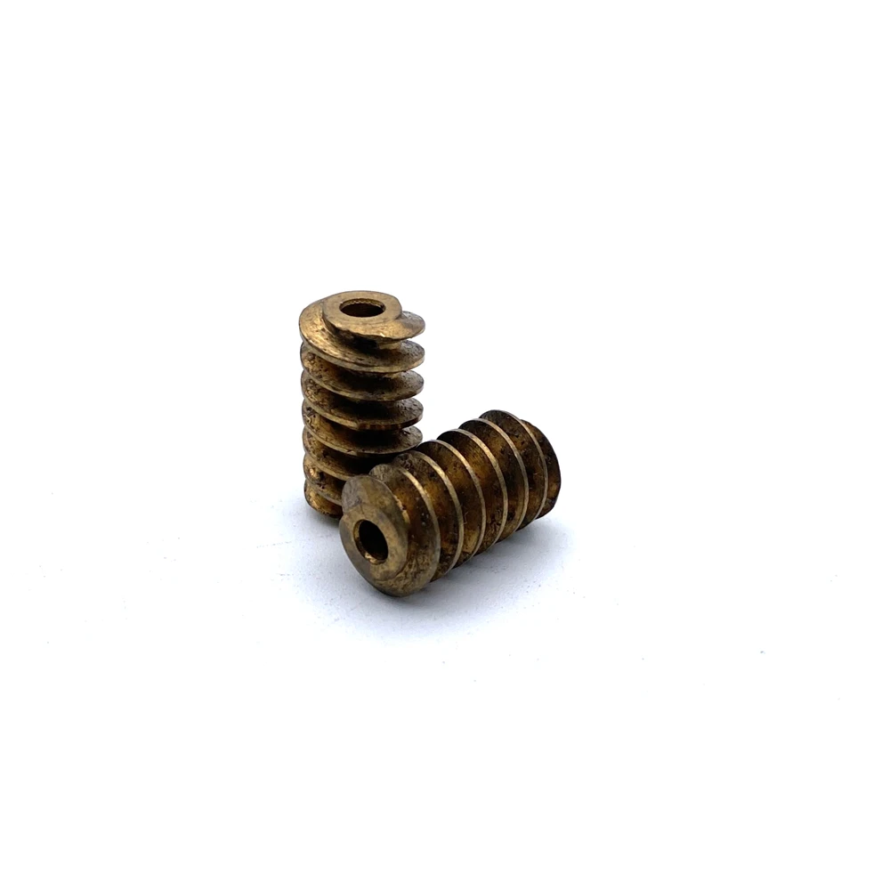 Piezas de reducción de husillo de Motor DIY, tornillo de cobre de 10mm, sin aleta de 3,17 MM