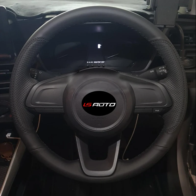 LS AUTO-Capa de volante de couro Nappa de costura manual para Toyota Raize M900A, 910A, 2020-2023 Ano