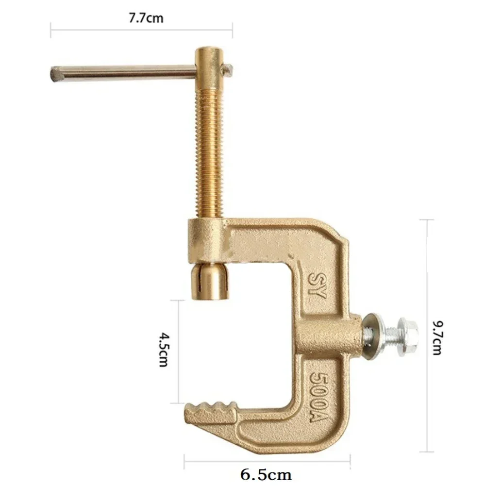 Praktische Erdung klemme Erdung klemme 1*125*80*20mm 500a Hochleistungs-Argon-Lichtbogen-Messing-G-förmiges Schweiß zubehör