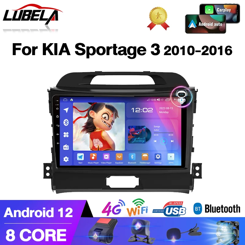 

Car Audio Autoradio 2Din Android for KIA Sportage 3 2010-2016 Carplay Android Auto QLED Screen Car Radio Bluetooth DSP Radio