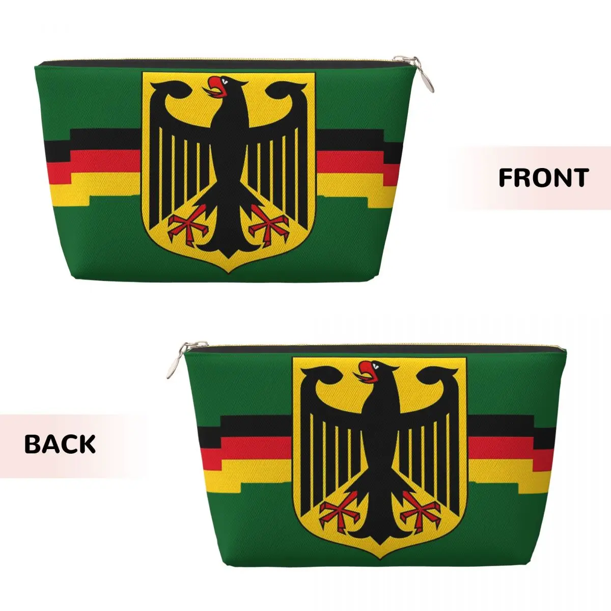 Custom German Eagle On Shield Cosmetic Bag Women Fashion Big Capacity Germany Flag Makeup Case Beauty Storage Toiletry Bags