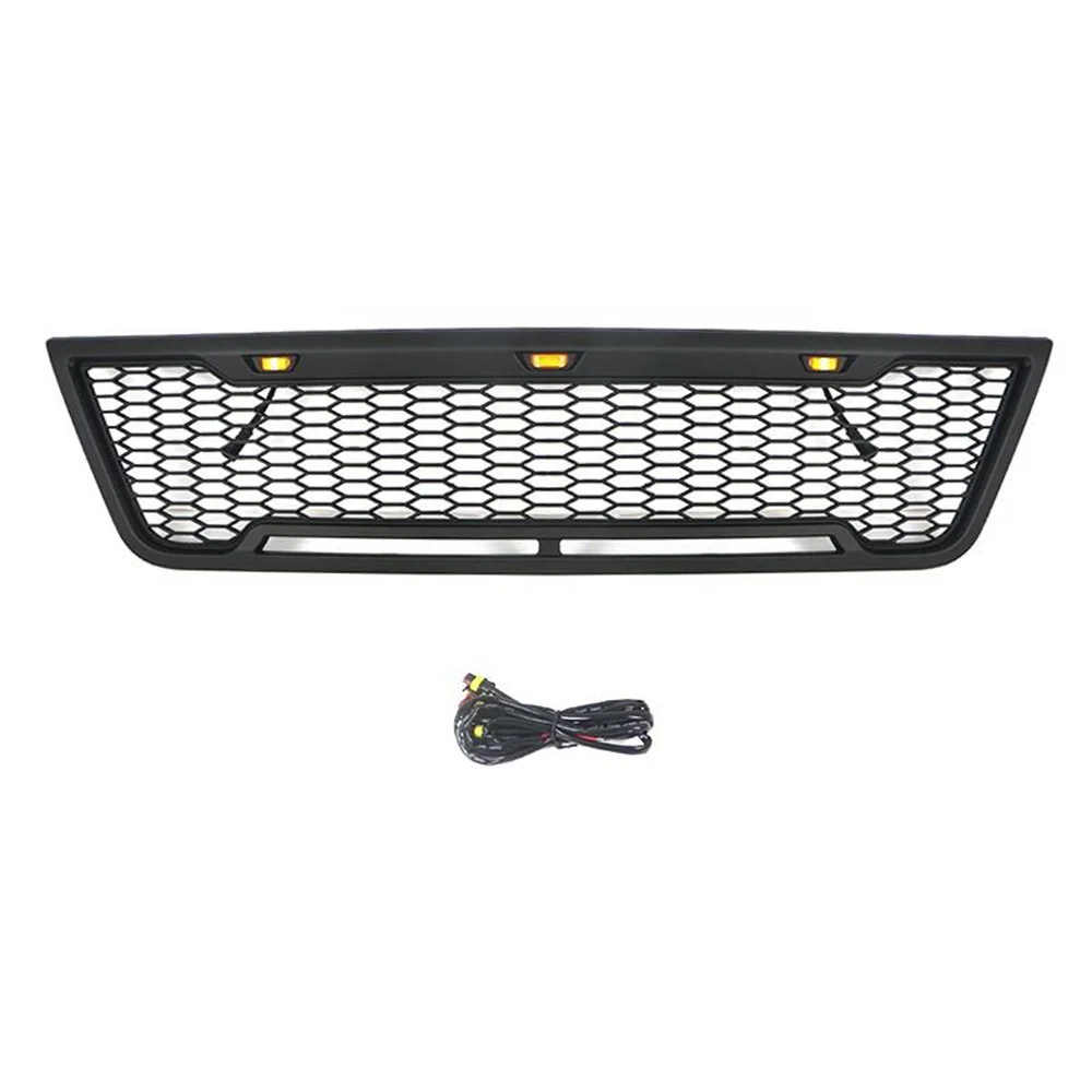 For Ford E150 E250 E350 2003-2007 4x4 Off Road Auto Exterior Parts Car Front Upper Grille Cars Grill Trim With Led Light Fit