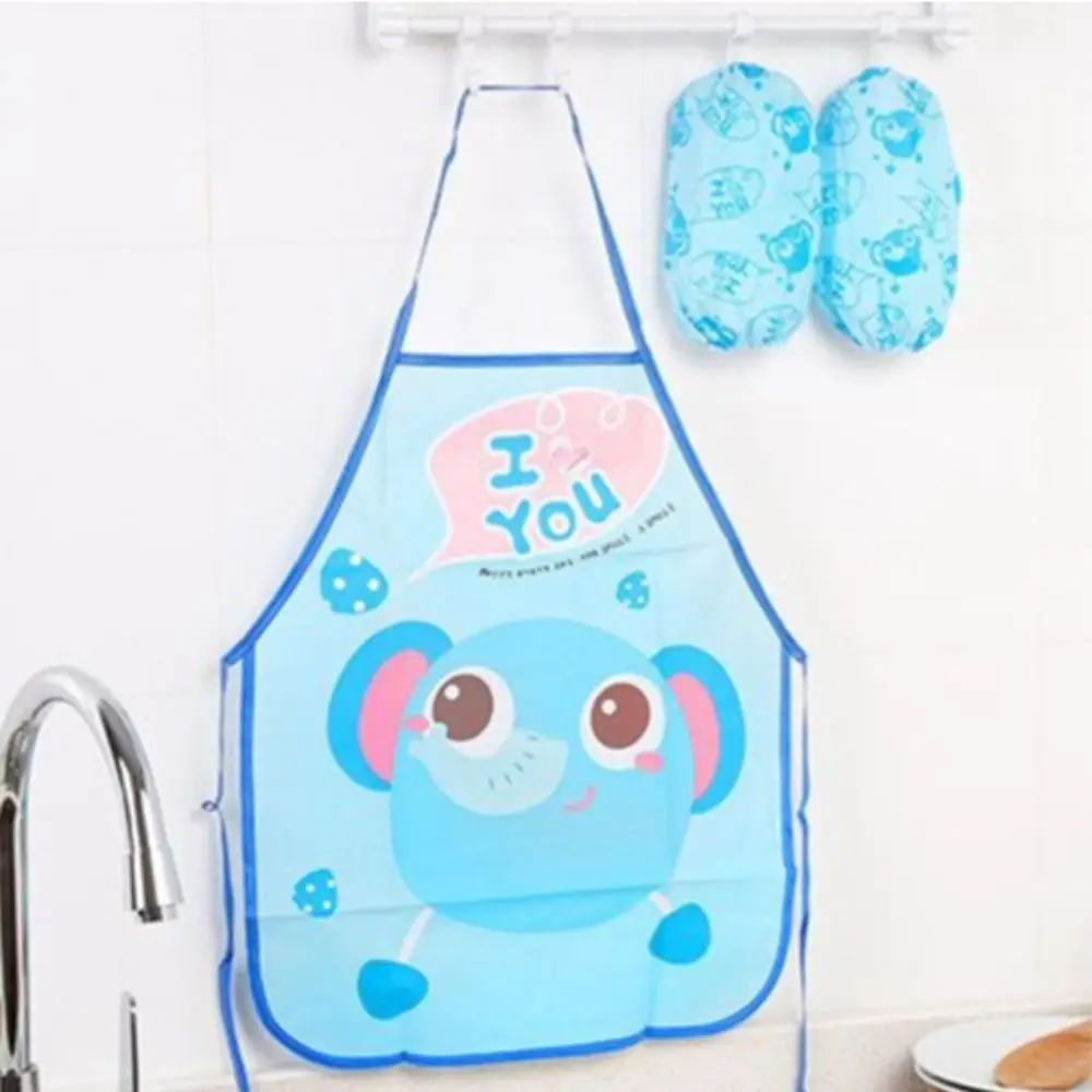 

New Waterproof Apron Antifouling Gown Bib Cartoon Kitchen Painting Smock for Child