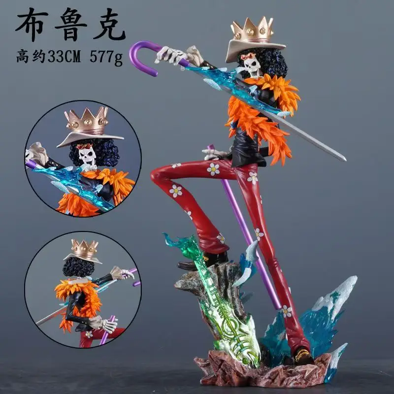 

Фигурка One Piece Метеор Брук LX Soul King Skull Head, 33 см, стоячая поза, ПВХ, настольное украшение, декоративная статуэтка, модель, игрушка, подарок