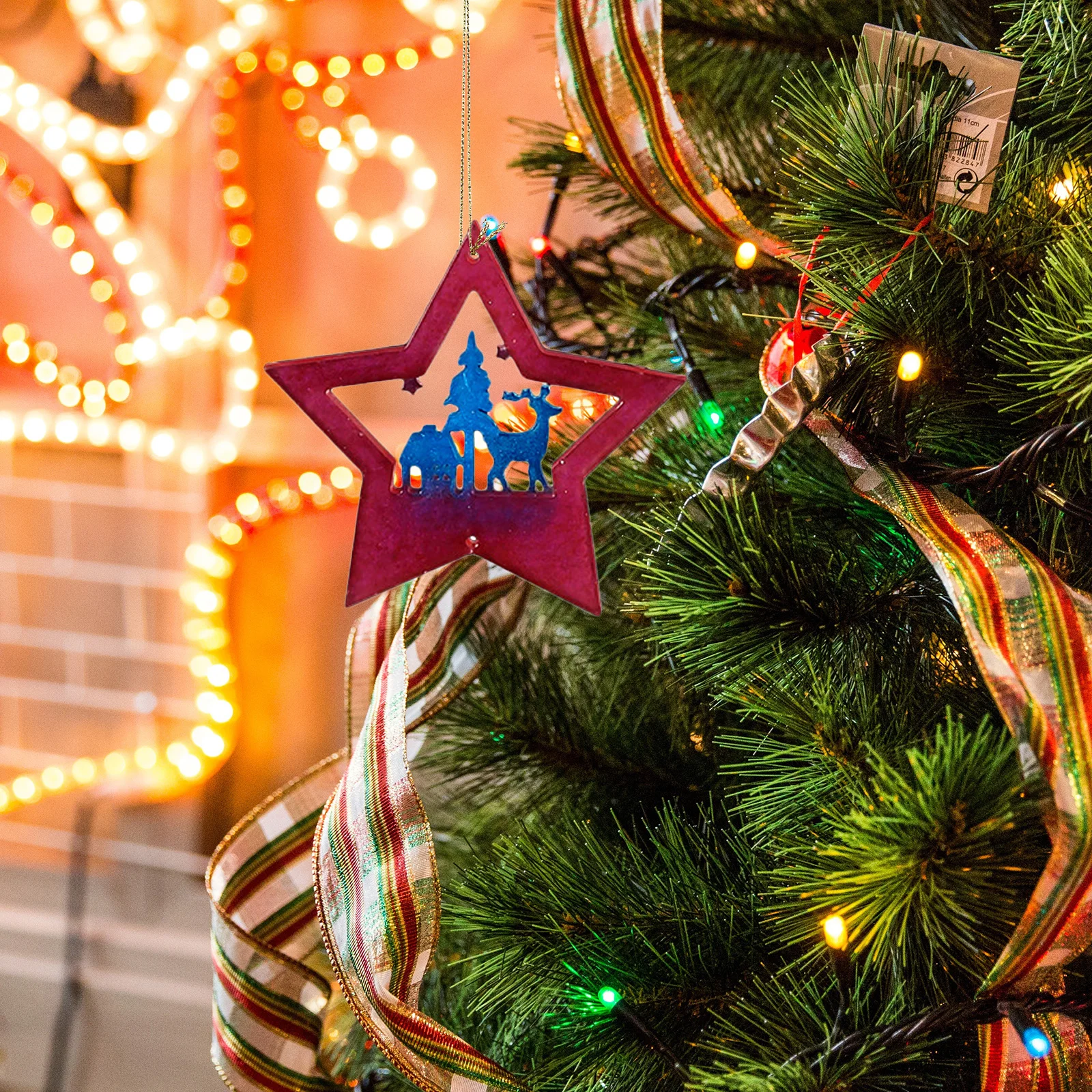 

Star Modeling Mold Christmas Craft Silicone Tree Ornaments Pendant Connector Decoration