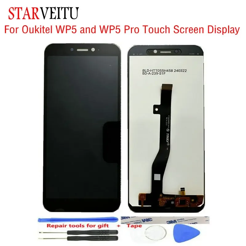 

Original LCD for Oukitel WP5 and WP5 Pro Touch Screen Display 5.5" Mobile Phone Accessories