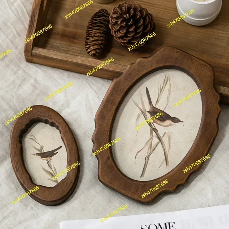 

Antique Bird Wall Frame French Retro Living Room Decor Hanging Photo Display Artistic Avian Painting Timeless Elegance