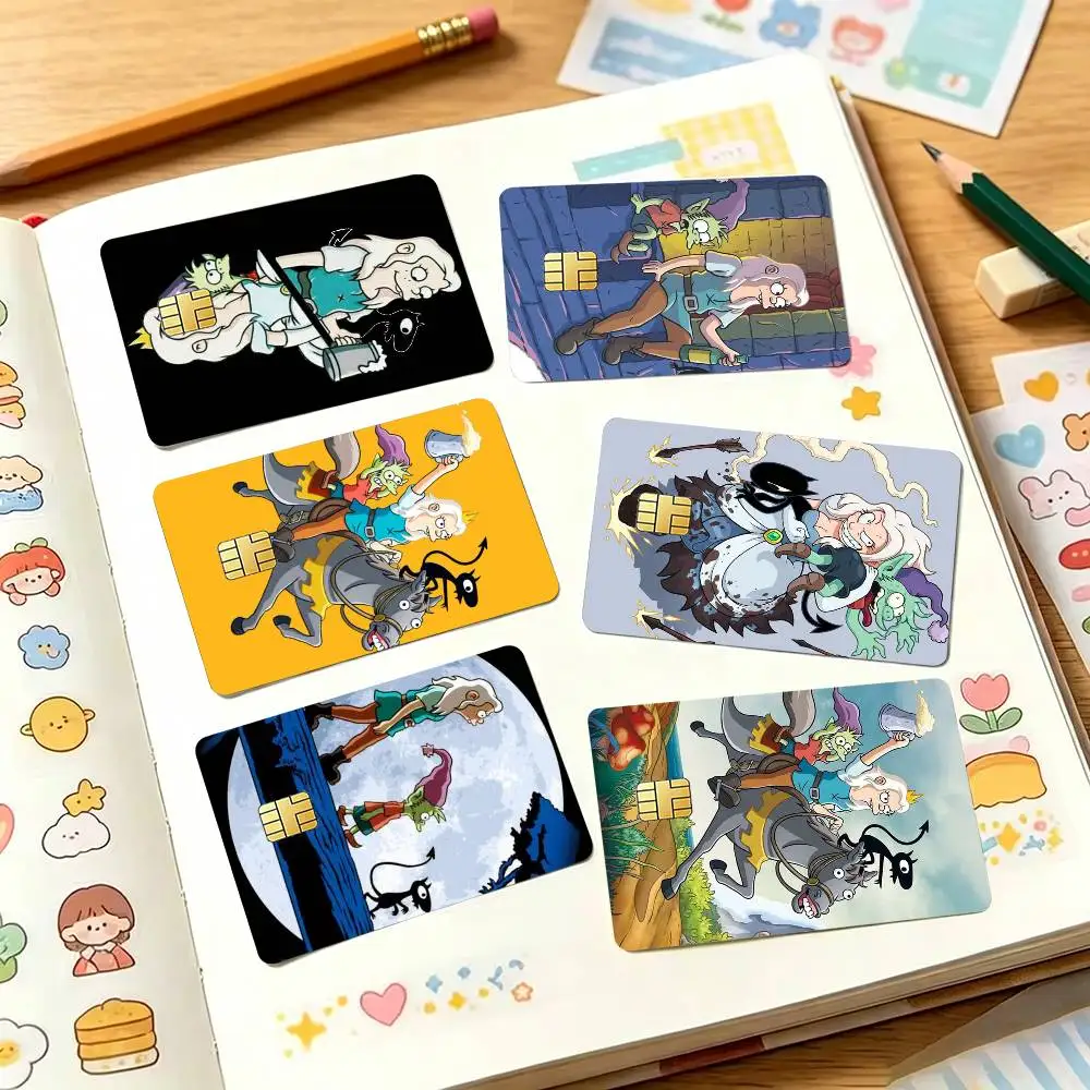 

Cartoon D-Disenchantment-T Credit Card HD Stickers Game Card Decal Small Chip Waterproof Sticker Gift
