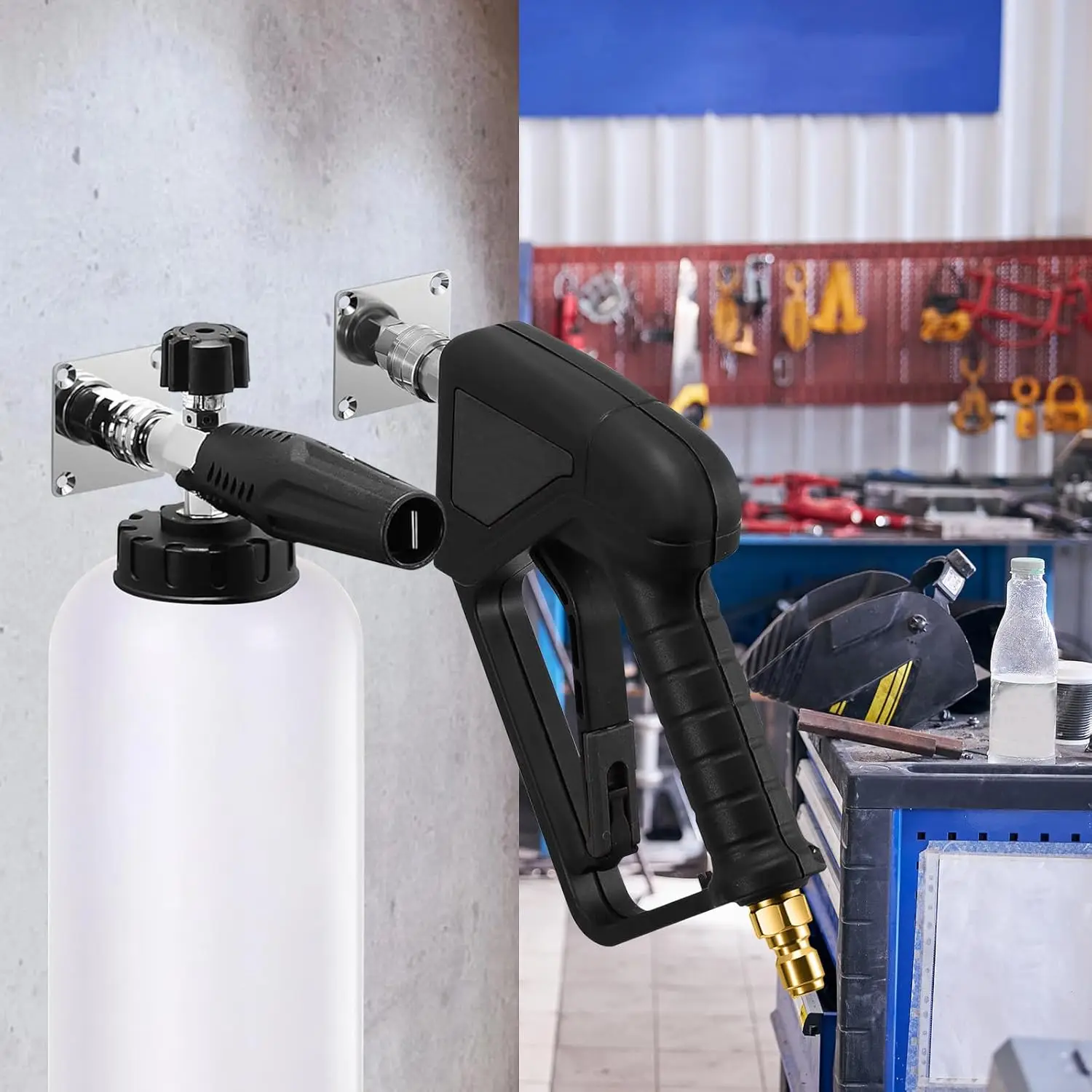 Schuimkanonhouder, 1/4' Quick Connect roestvrijstalen hogedrukreiniger mondstukmontage