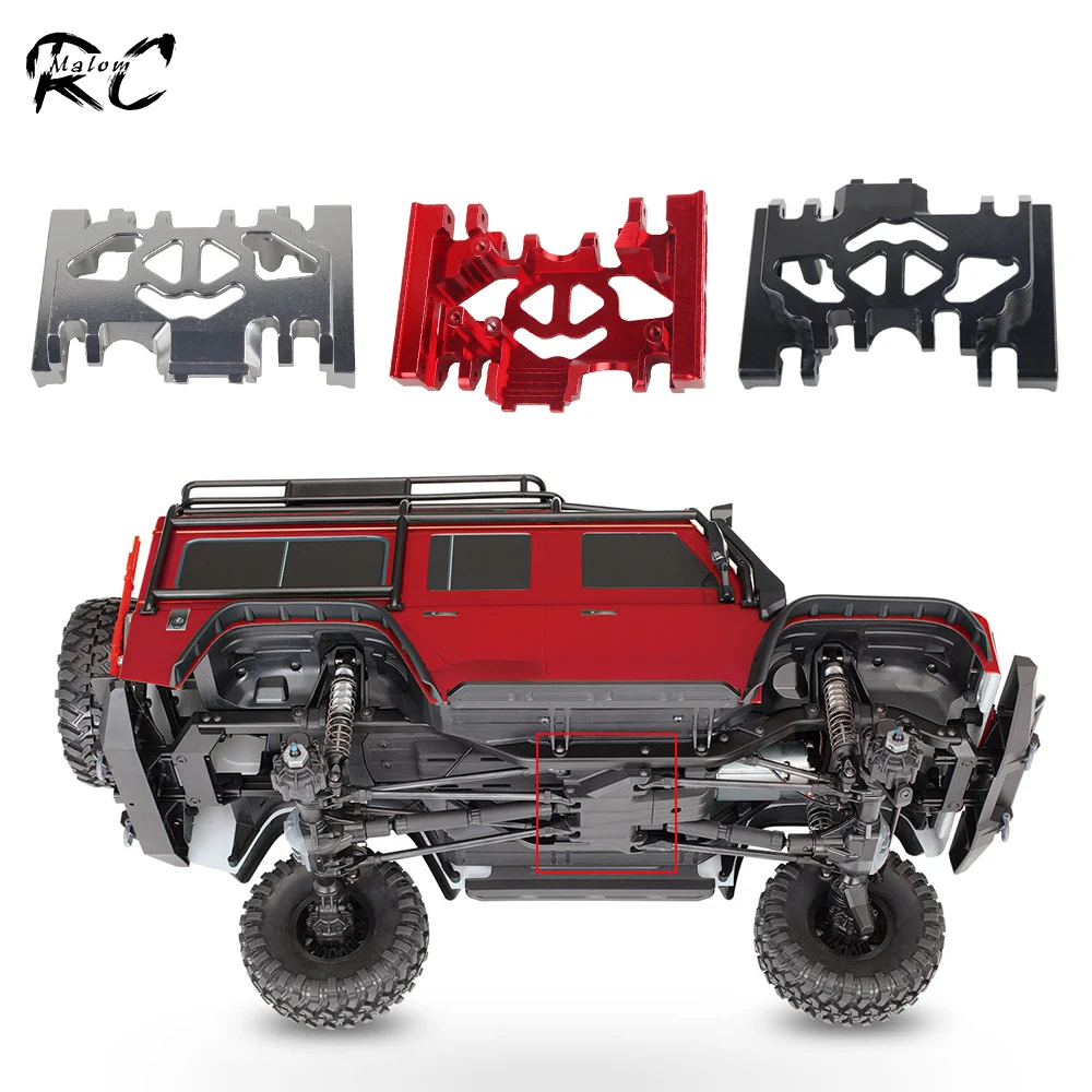 Aluminum Alloy TRX4 Gearbox Mount Base Chassis Skid Plate for 1/10 RC Crawler TRX-4 Defender Bronco Blazer G500 Upgrade
