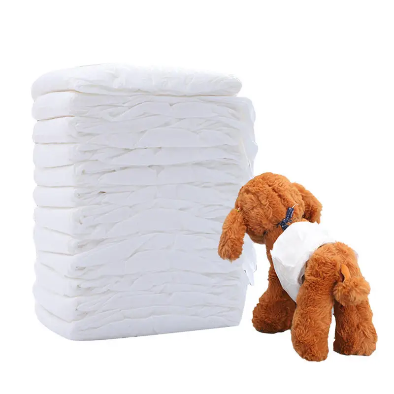 12Pcs Disposable Pet Diapers For Teddy Female Leakproof Nappies Super Absorption Dog Menstrual Physiological Pants