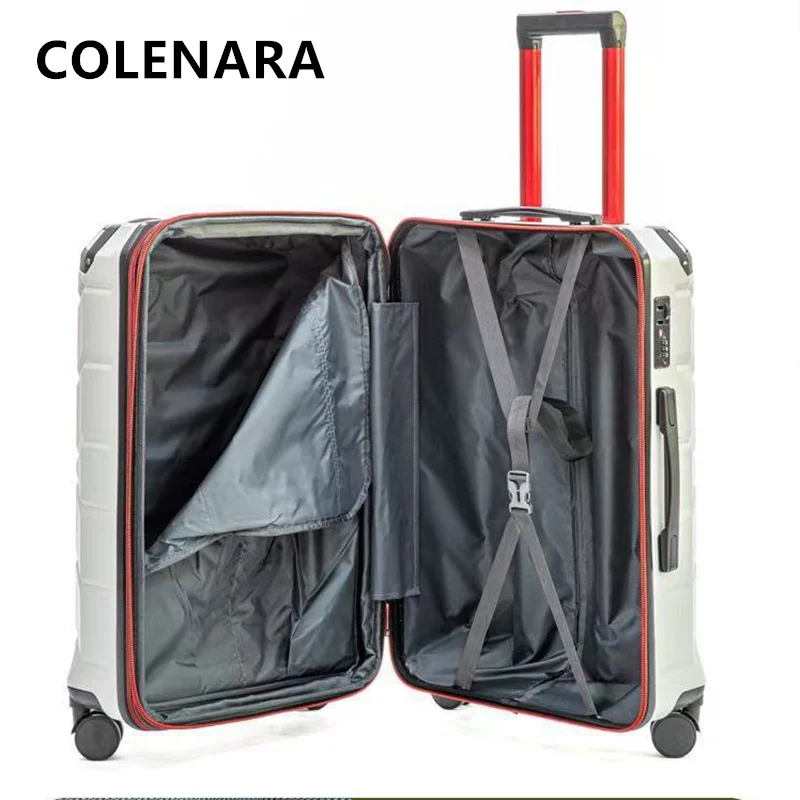 

COLENARA Luggage ABS + PC Boarding Box Large Capacity Trolley Case Three-piece Cart Type Travel Bag Women's Cabin Suitcase