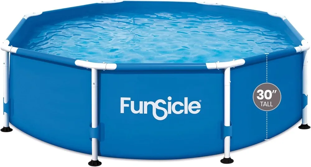 8' x 30" rundes oberirdisches Schwimmbad-Set mit 2-in-1-Filterpumpe – einfache Einrichtung für den Fu im Hinterhof