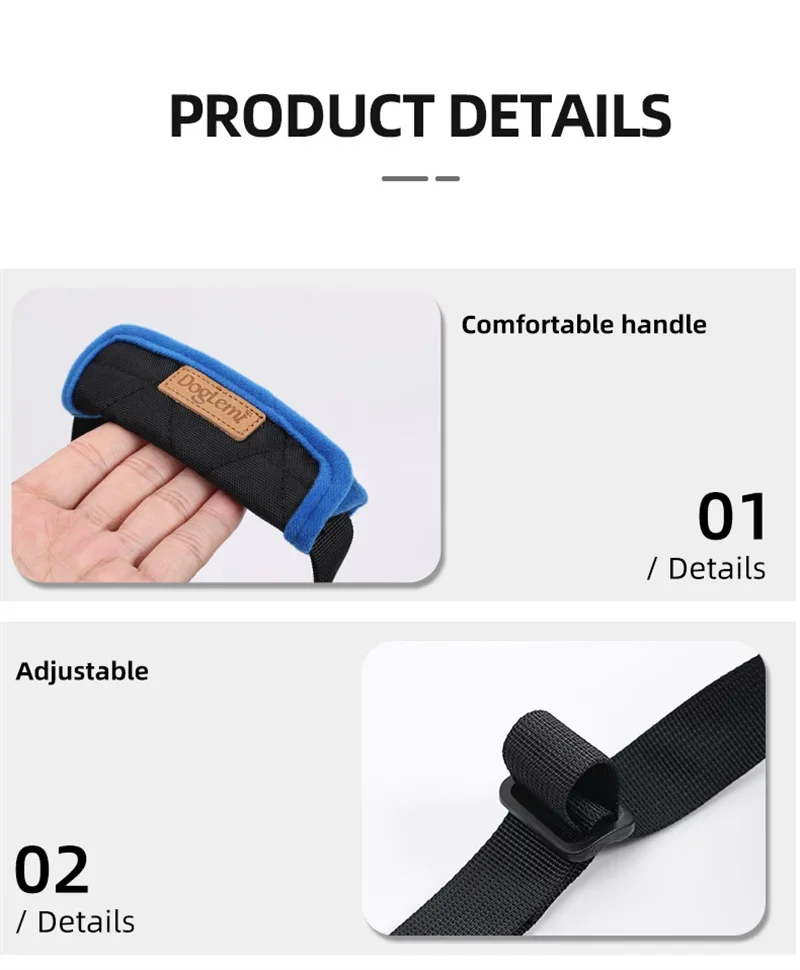 New Upgraded Dog Rear Leg Support Harness Adjustable Pet Lift Sling for Injured Disabled Elderly Dogs Walking Assistance Supply