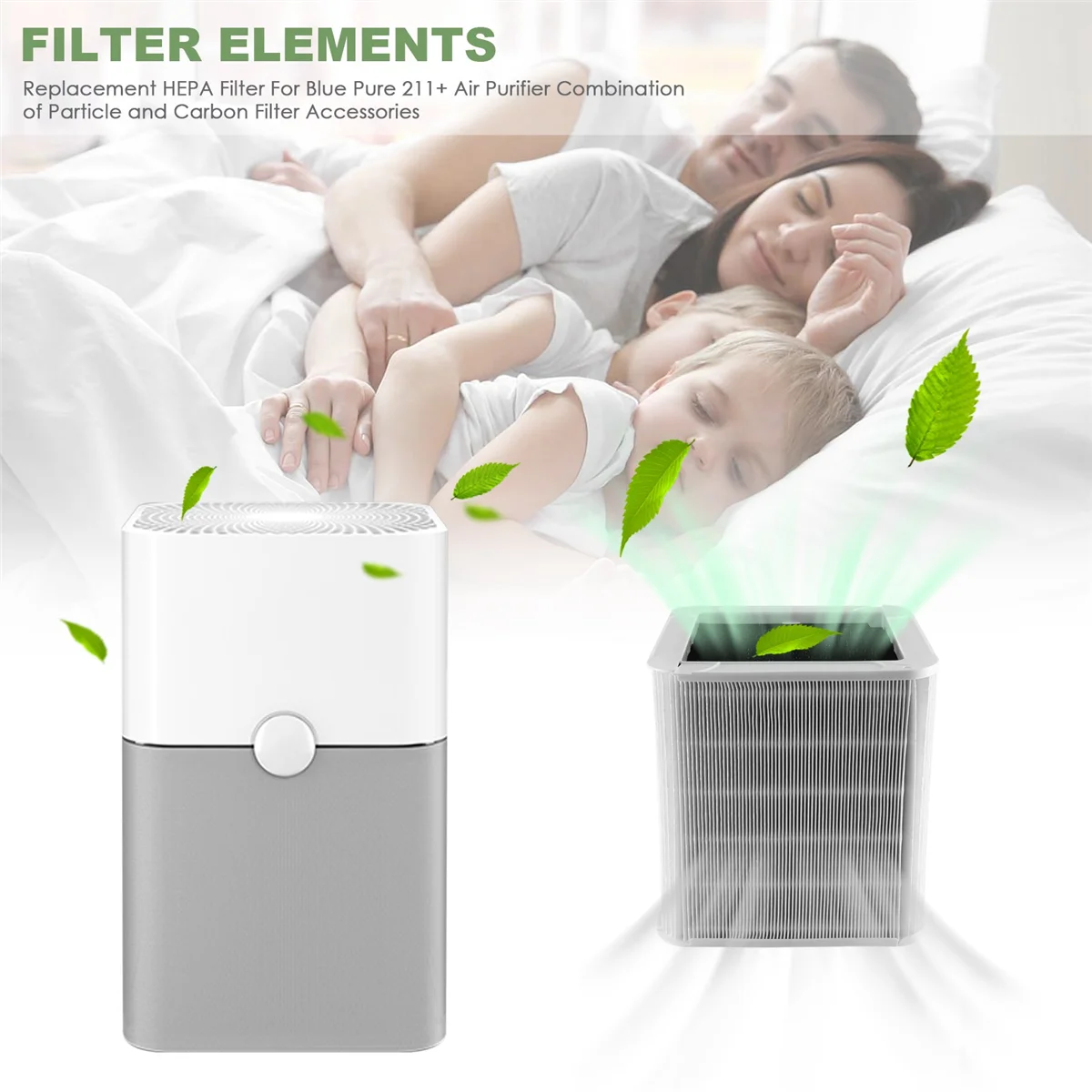 Wymienny filtr HEPA do oczyszczacza powietrza Blue Pure 211+ Połączenie akcesoriów do filtrów cząstek i węglowych