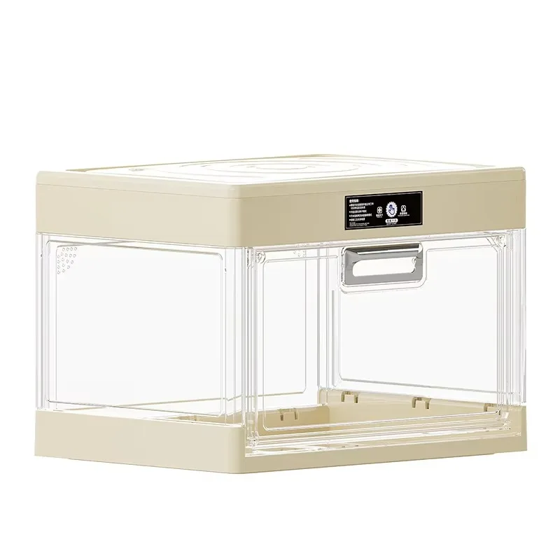 Multifunctional transparent foldable shoe box dustproof plastic shoe dry cabinet intelligent stackable shoe box