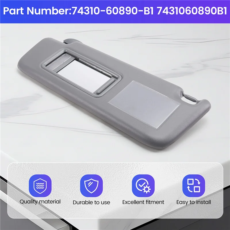 

AB16-Смобильный солнцезащитный козырек для Toyota Land Cruiser Prado 120 TRJ RZJ LJ KZJ KDJ GRJ Автоаксессуары 7431060890B1 с левым рулем