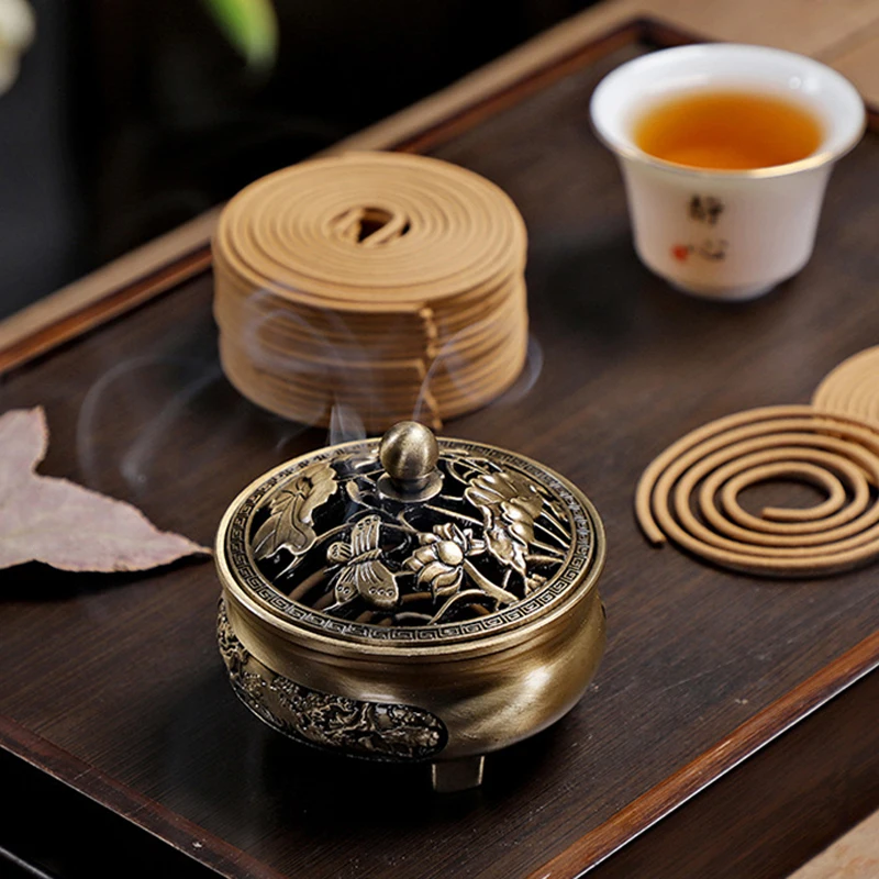 2026 New Copper Incense Burner, Antique Alloy, Buddhist Incense Burner, Family Tea Room Incense Burner, Home Decoration