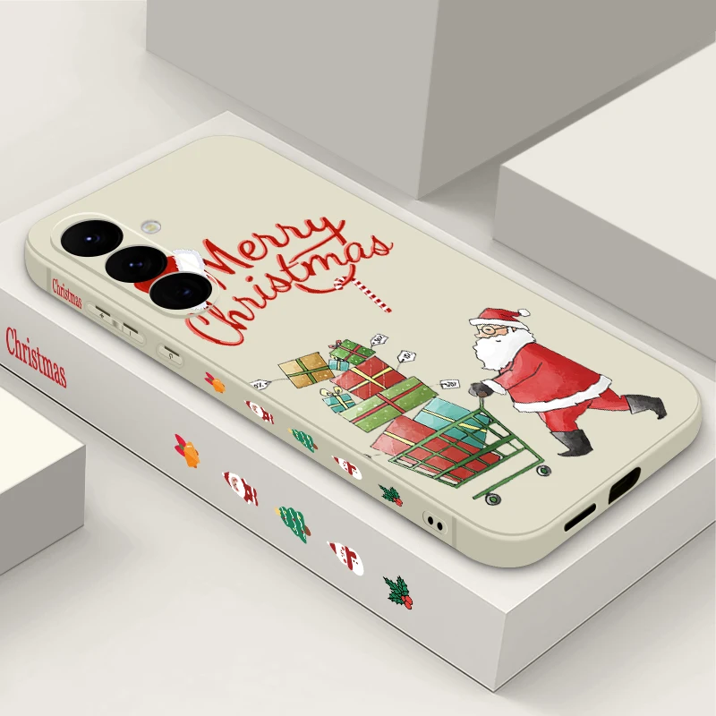 Santa Claus Gift Patterned Case For Samsung Galaxy A57 A17 A18 A56 A37 A16 A36 A55 S26 S24 S23 Ultra S25 FE Soft TPU Phone Cover