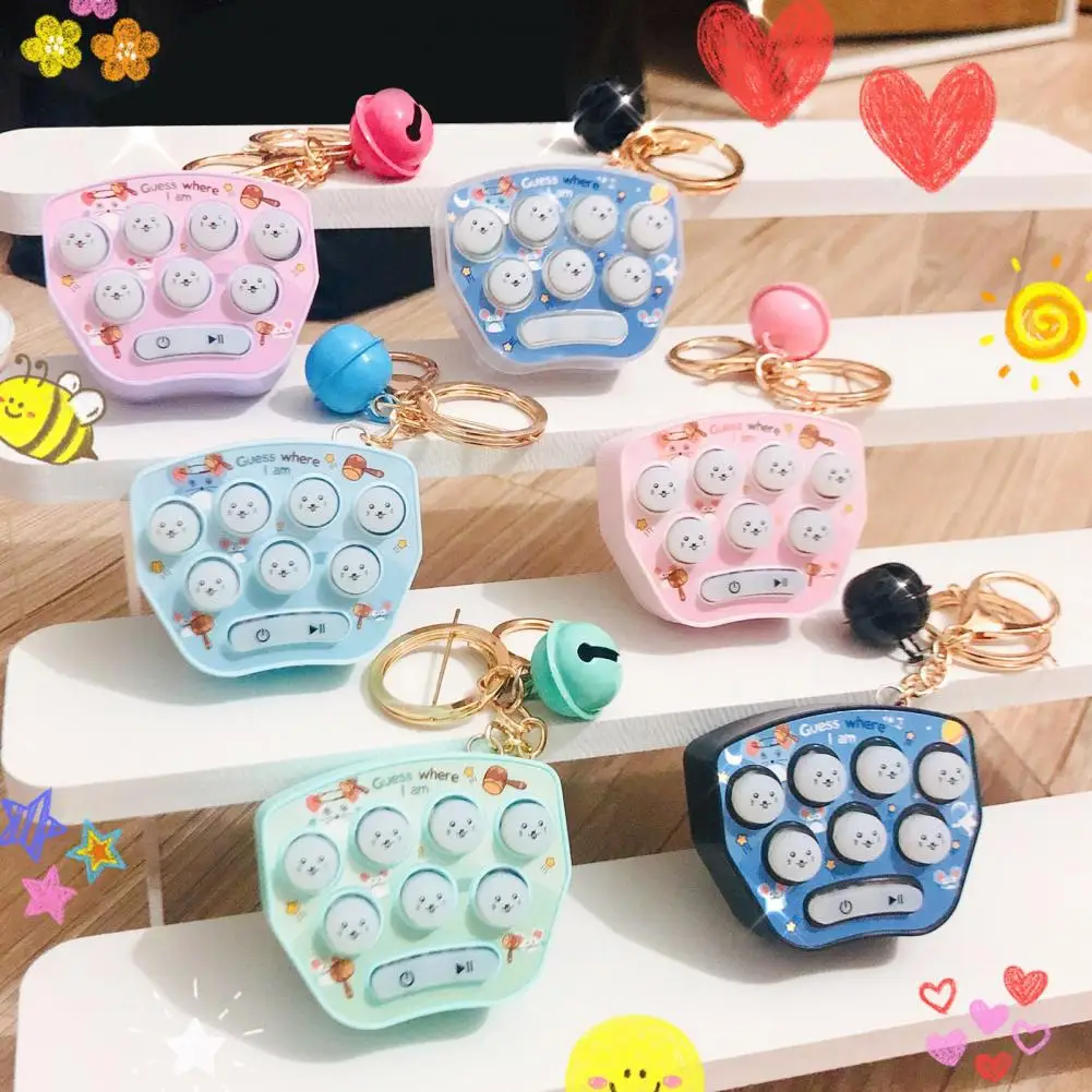 แบบพกพาขนาดเล็กของเล่นบีบอัดเกม Whack A Mole พวงกุญแจ permainan Teka-teki คอนโซลสำหรับเด็กของเล่นปลายนิ้วง่ายเครื่องเล่นเกมมือถือ