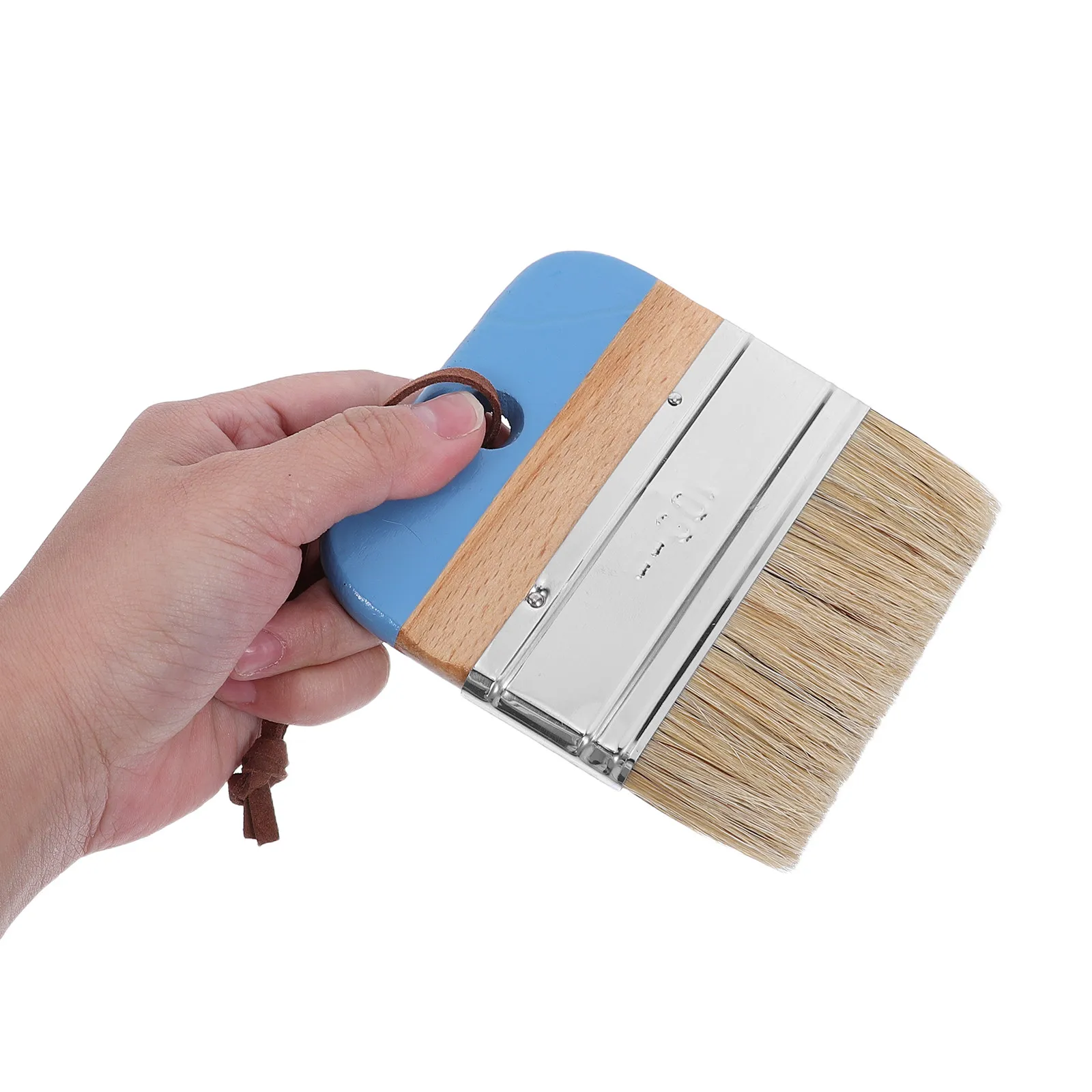 3Pcs Natural Boar Bristle Stencil Brushes Solid Beech Handle Non-Slip Grip Furniture Refinishing Wood Staining Trim Paint Brush