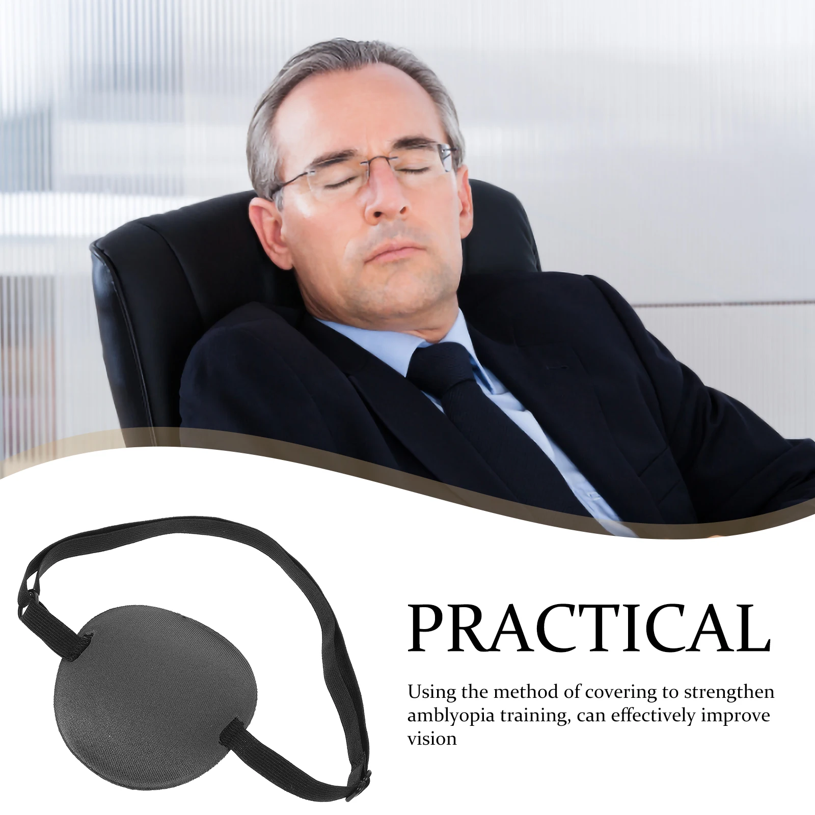 4 قطعة رقع عين للنظارات الحول الحول قناع عين واحد غطاء تنفس بقع عين واحدة #4