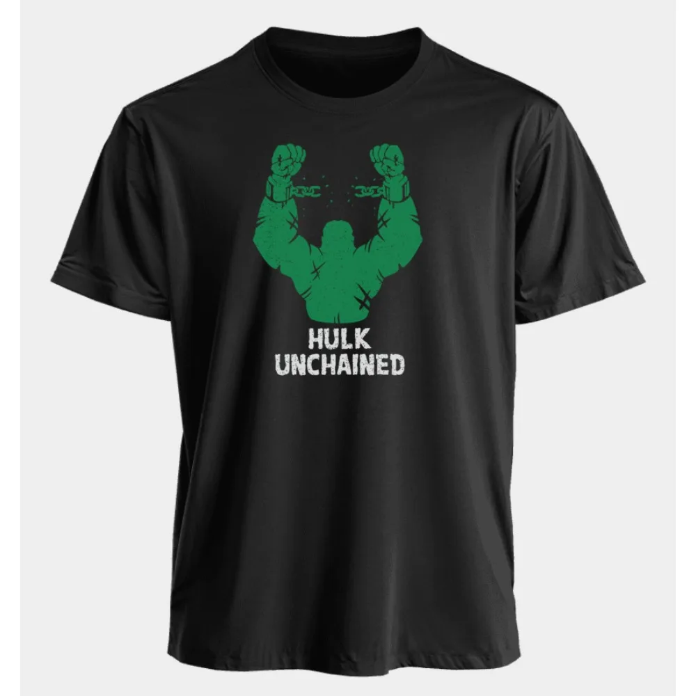 

Marvel Men's and Women's T-shirts, Hulk Summer American Spring and Autumn Basic Casual Sports Trend Punk Oversized Short-sleeved