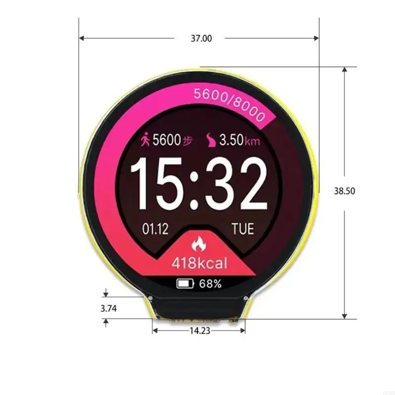 ESP32 Based 1.28inch Circular LCD Touchscreens WiFi & Bluetooth-compatible Module for Innovative Solution H8WD