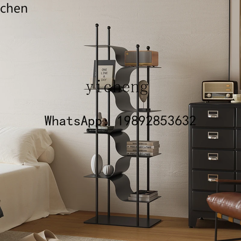 HT Bücherregal Bodenregal Schlafzimmer Mehrstöckiges Aufbewahrungsregal Wandregal Ausstellungsregal Haushalt Esszimmer Beistellschrank