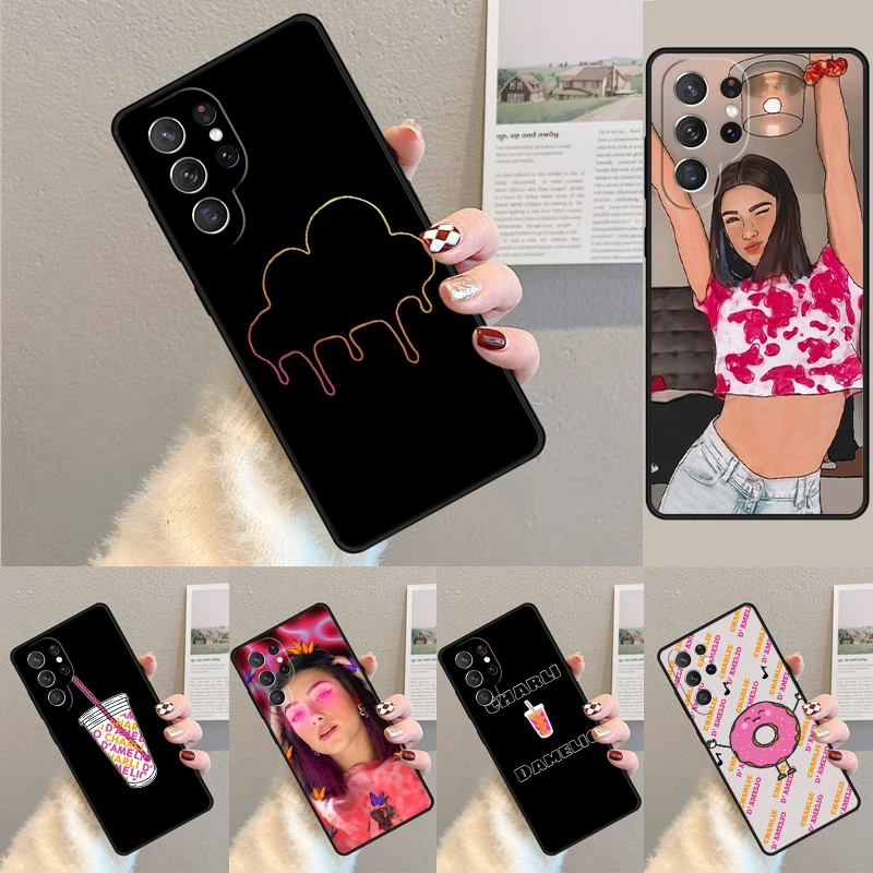 Cover For Samsung Galaxy S24 Ultra S21 S22 S8 S9 S10E Note 10 20 Plus FE S23 Charli D'Amelio Phone case Coque