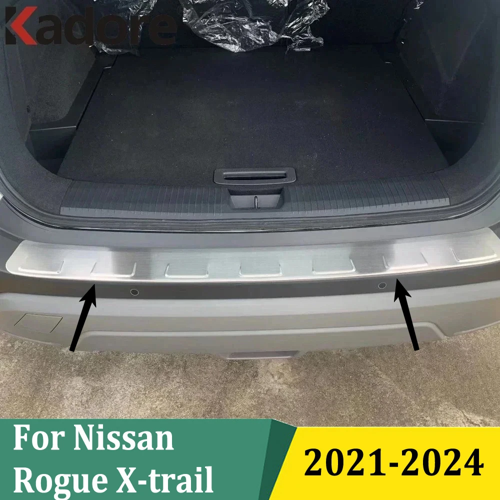 

Tail Trunk Scuff Plate Cover For Nissan Rogue X-trail 2021 2022 2023 2024 Outer Rear Bumper Pad Trim Car-Styling Accessories