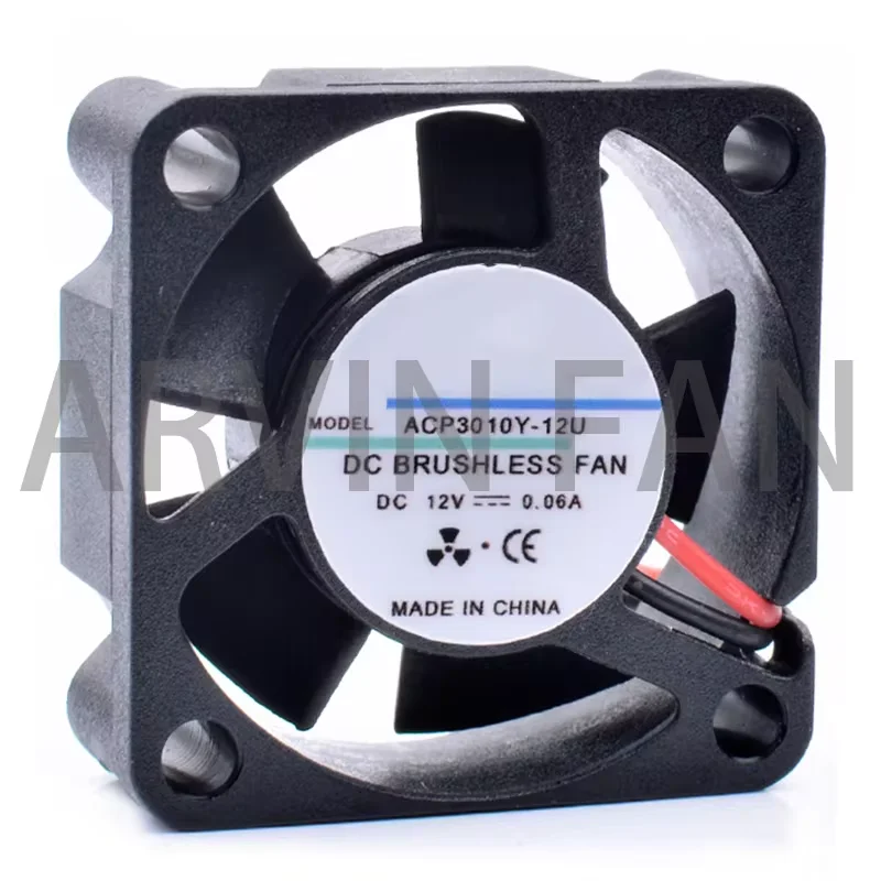 라우터 마이크로 냉각 선풍기, 오리지널 ACP3010Y-12U, 3cm, 30mm, 3010, 30x30x10mm, 12V, 0.06A